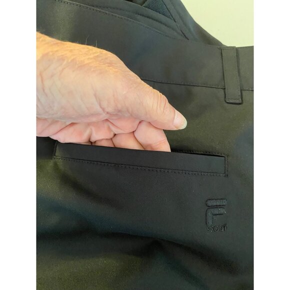 FILA Sport Golf Shorts Mens Size 38 Black Polyester Classic Fit - Picture 6 of 10